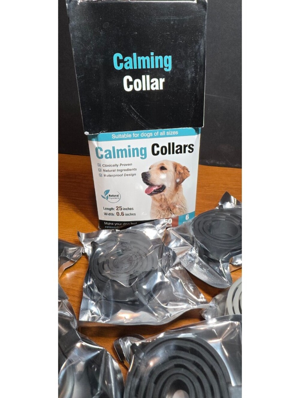 Calming Pheromone Collars for Dogs – 6-Pack (1 Opened, 5 Sealed) Stress Relief
